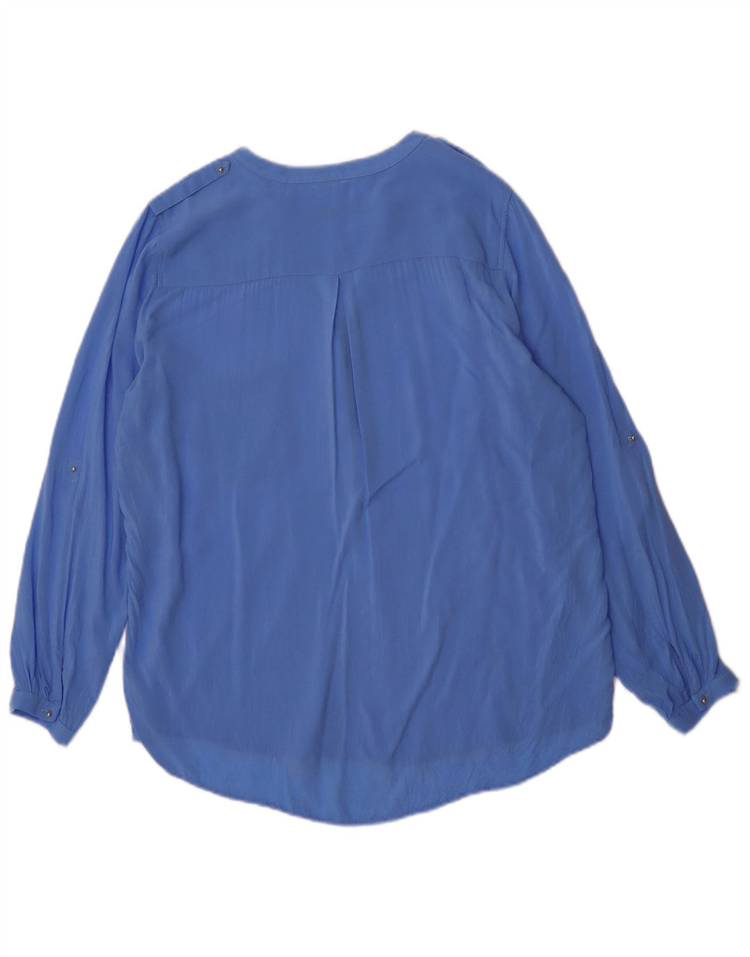ZARA Womens Long Sleeve Blouse Top UK 16 Large Blue
