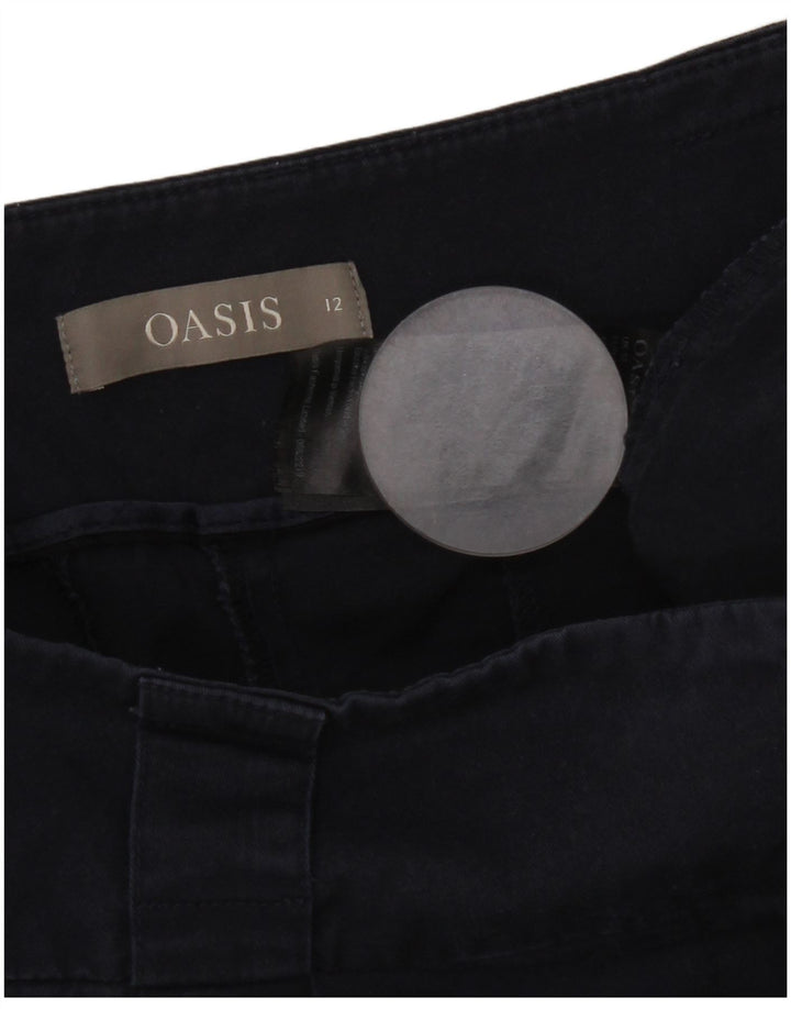 Oasis Chino Shorts til kvinder UK 12 Medium W32 Marineblå Bomuld