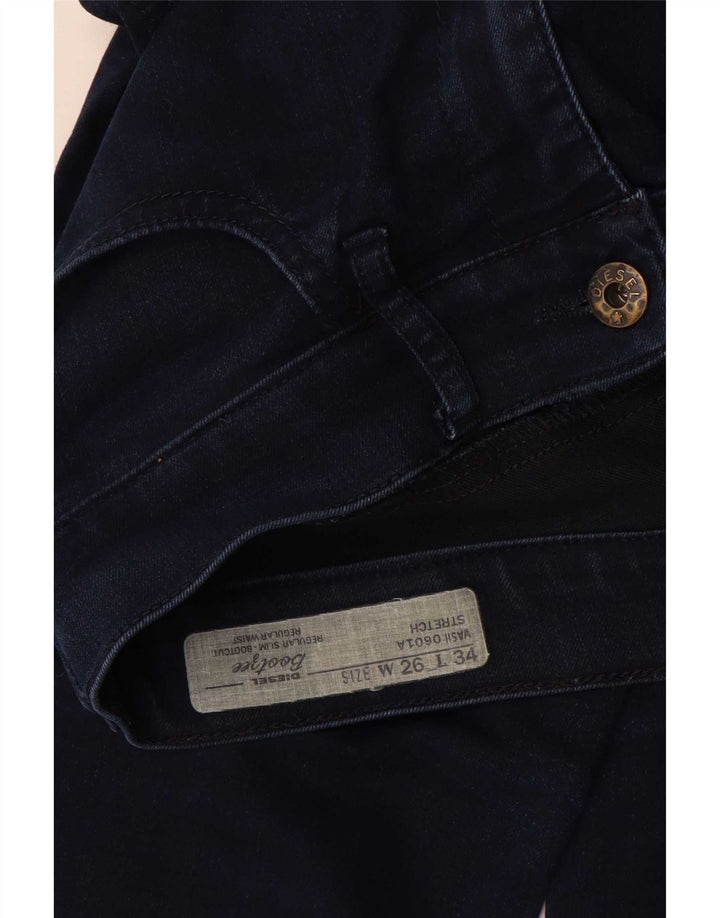 Diesel Dame Bootzee Regular Slim Bootcut Jeans W26 L34 Marineblå Bomuld