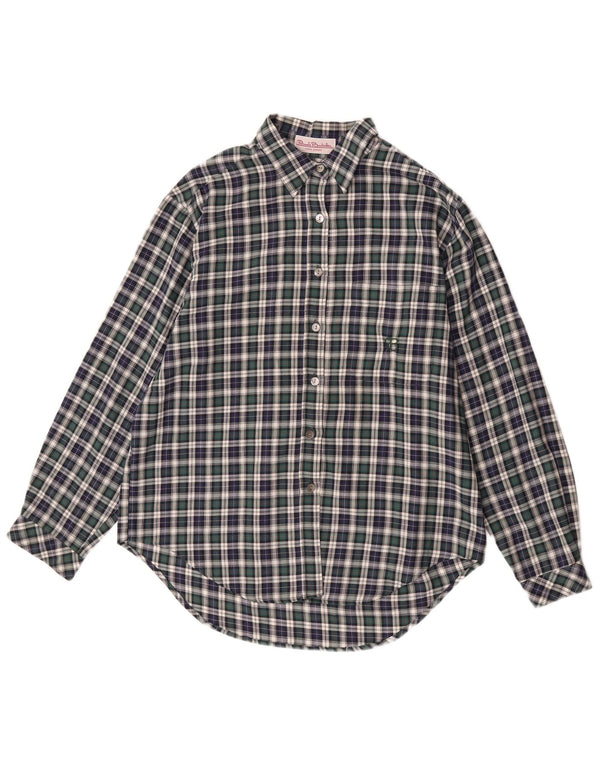 Renato Balestra Womens Flannel Shirt IT 46 Large Green Check