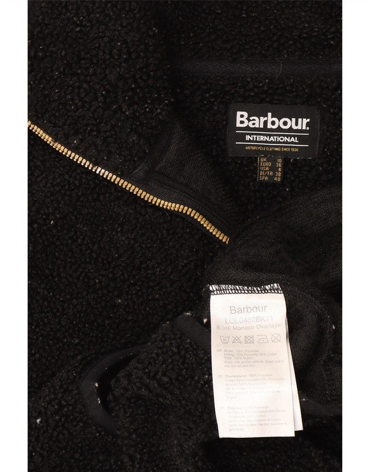 Barbour Dame Oversized Fleecejakke UK 10 Lille Sort Polyester