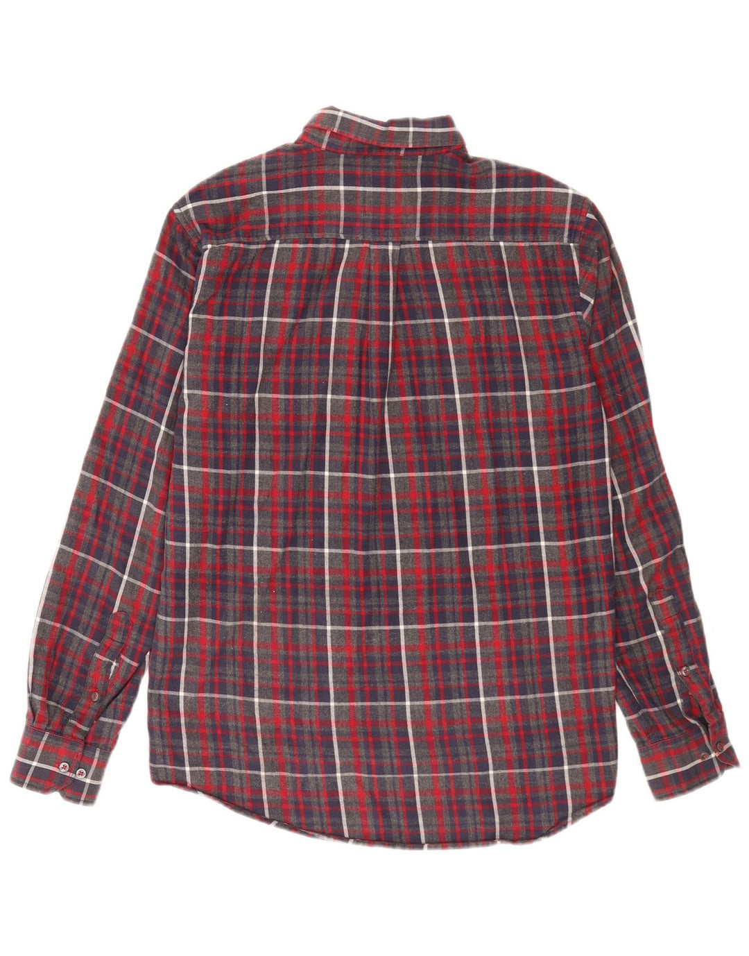 Dacks Herre Regular Fit Flanelskjorte Medium Rød Plaid Bomuld