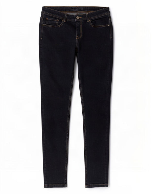 Zara Dame Z1975 Skinny Jeans med lav talje EU 38 Small W28 L31 Marineblå