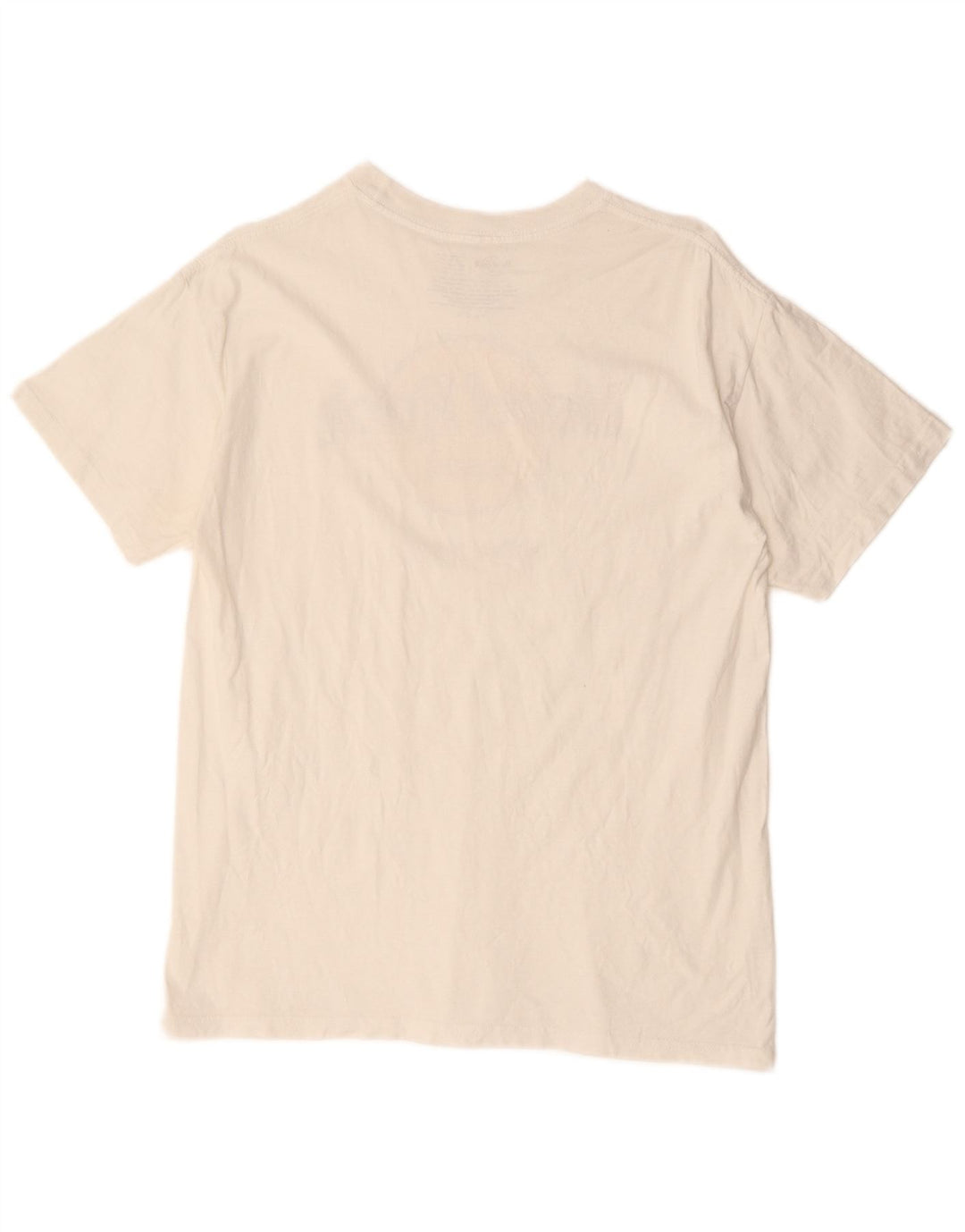 HARD ROCK CAFE Dame Grafisk T-Shirt Top UK 14 Medium Hvid Bomuld