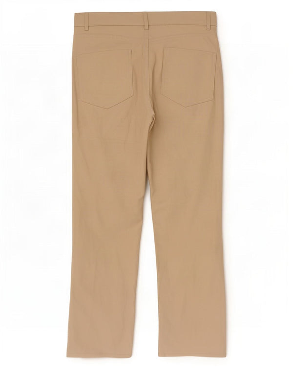 Zara Dame Crop Lige imiteret læderbukser EU 36 XS W26 L25 Beige