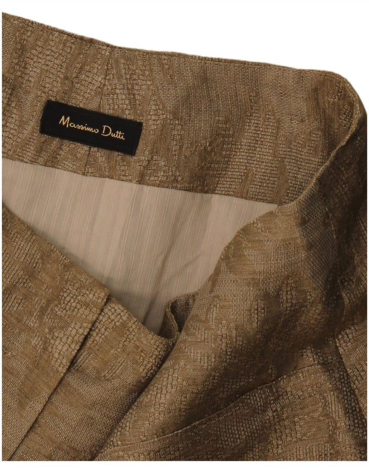 Massimo Dutti Dame Mini Nederdel W34 Stor Beige Blomster