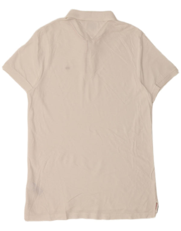 TOMMY HILFIGER Herre Slim Fit Polo Shirt XL Hvid Bomuld