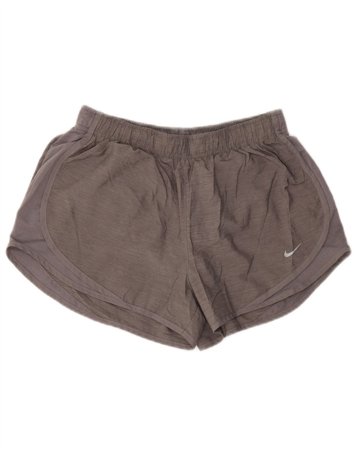 NIKE Dri Fit sportsshorts til kvinder UK 14 mellemgrå polyester