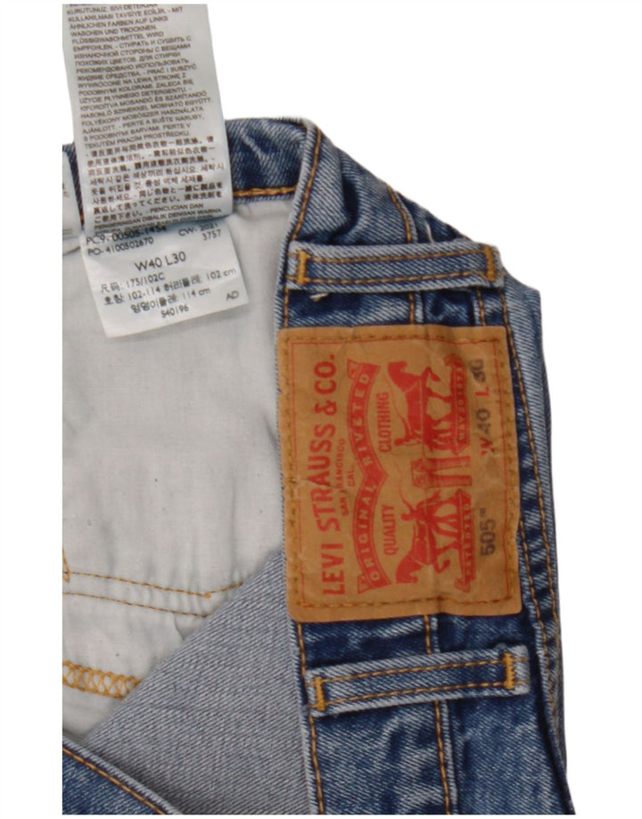 Levi's Herre 505 Straight Jeans W40 L30 Blå Bomuld