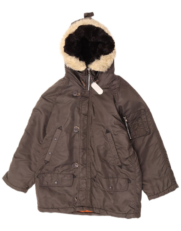 Rifle Herre U.S. Navy Tradition Hooded MA-1 Flight Jacket UK 36 Small Brown