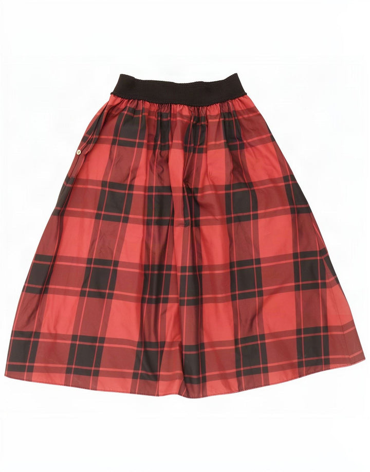 Penny Black Womens Flared Skirt Small W26 Burgundy Check Polyester