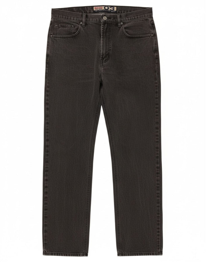 Jinglers Straight Jeans til mænd W35 L34 Grå bomuld