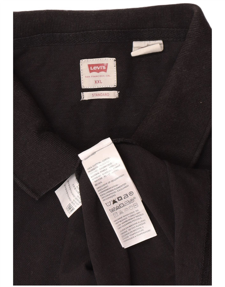 Levi's Herre Standard Polo Shirt 2XL Sort Bomuld