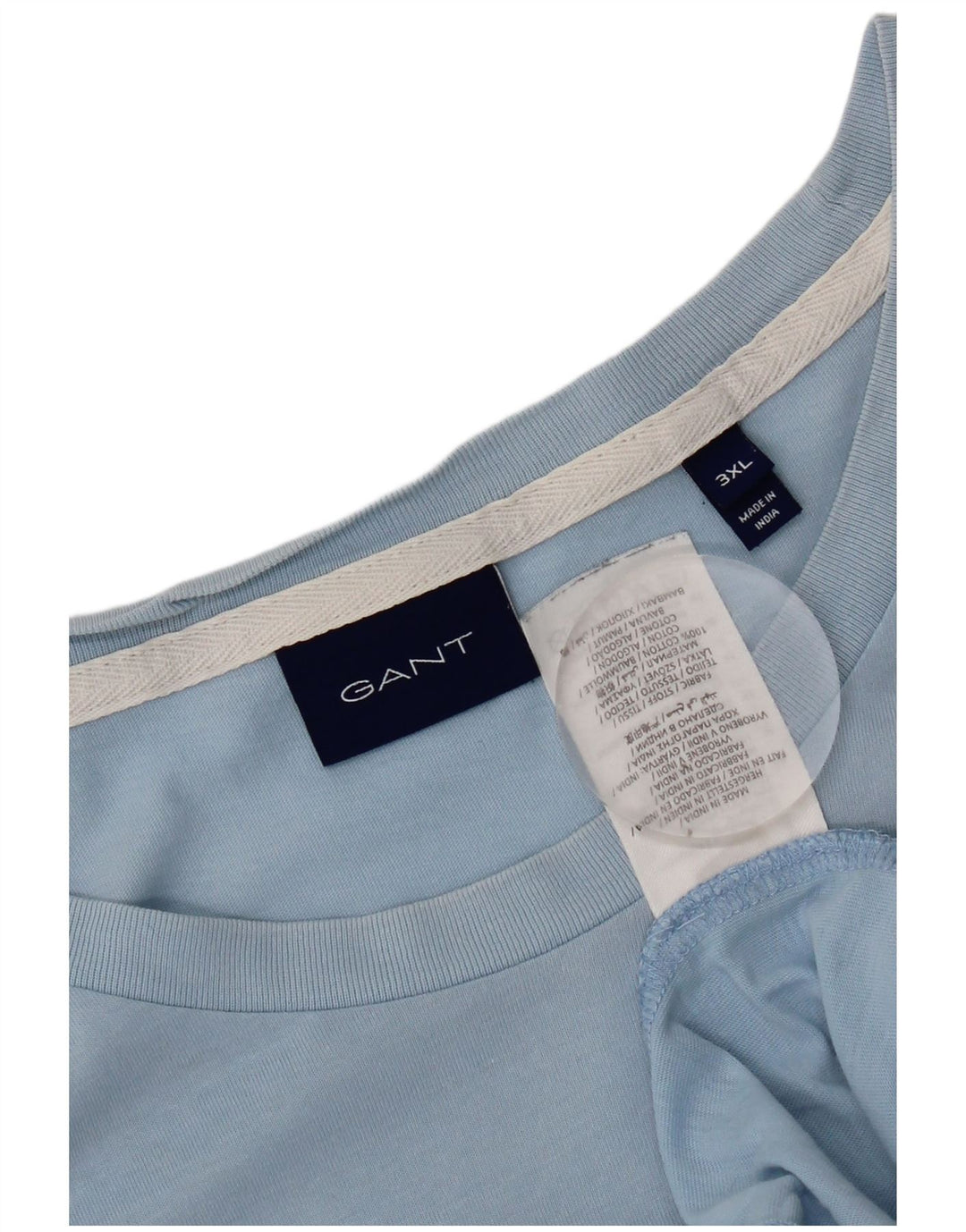 Gant Herre grafisk T-shirt Top 3XL Blå Bomuld
