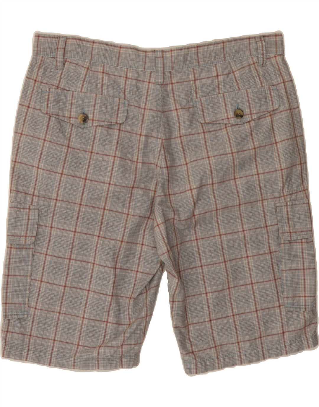 BLUE SIDE Mens Cargo Shorts IT 52 XL W38  Blue Check Cotton Vintage Blue Side and Second-Hand Blue Side from Messina Hembry 