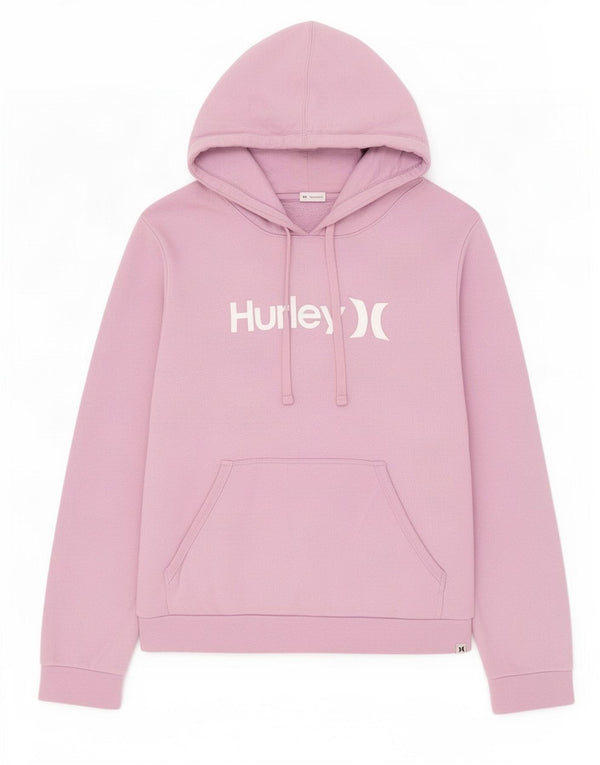 Hurley Dame Grafisk Hoodie Jumper UK 16 Large Pink Bomuld