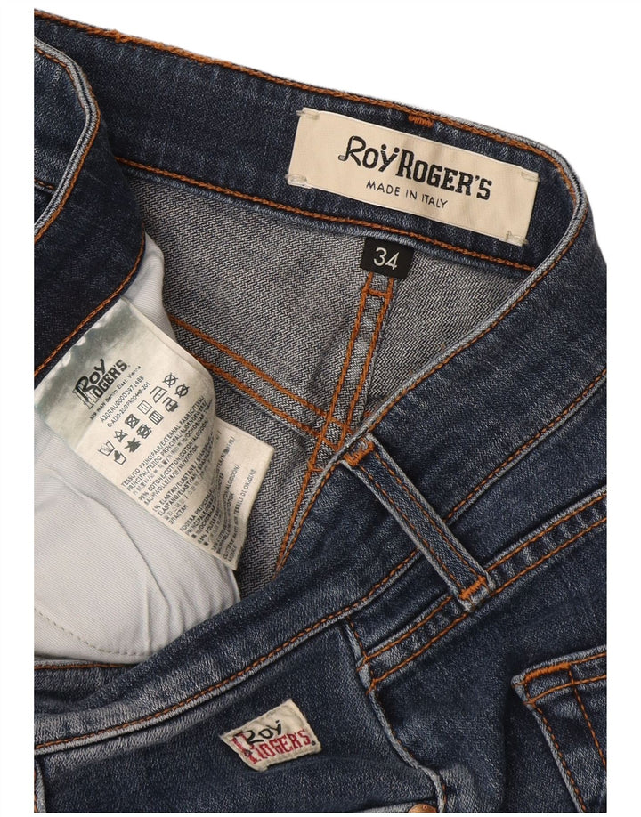 Roy Rogers Herre Distressed Slim Jeans W34 L29 Blå Bomuld