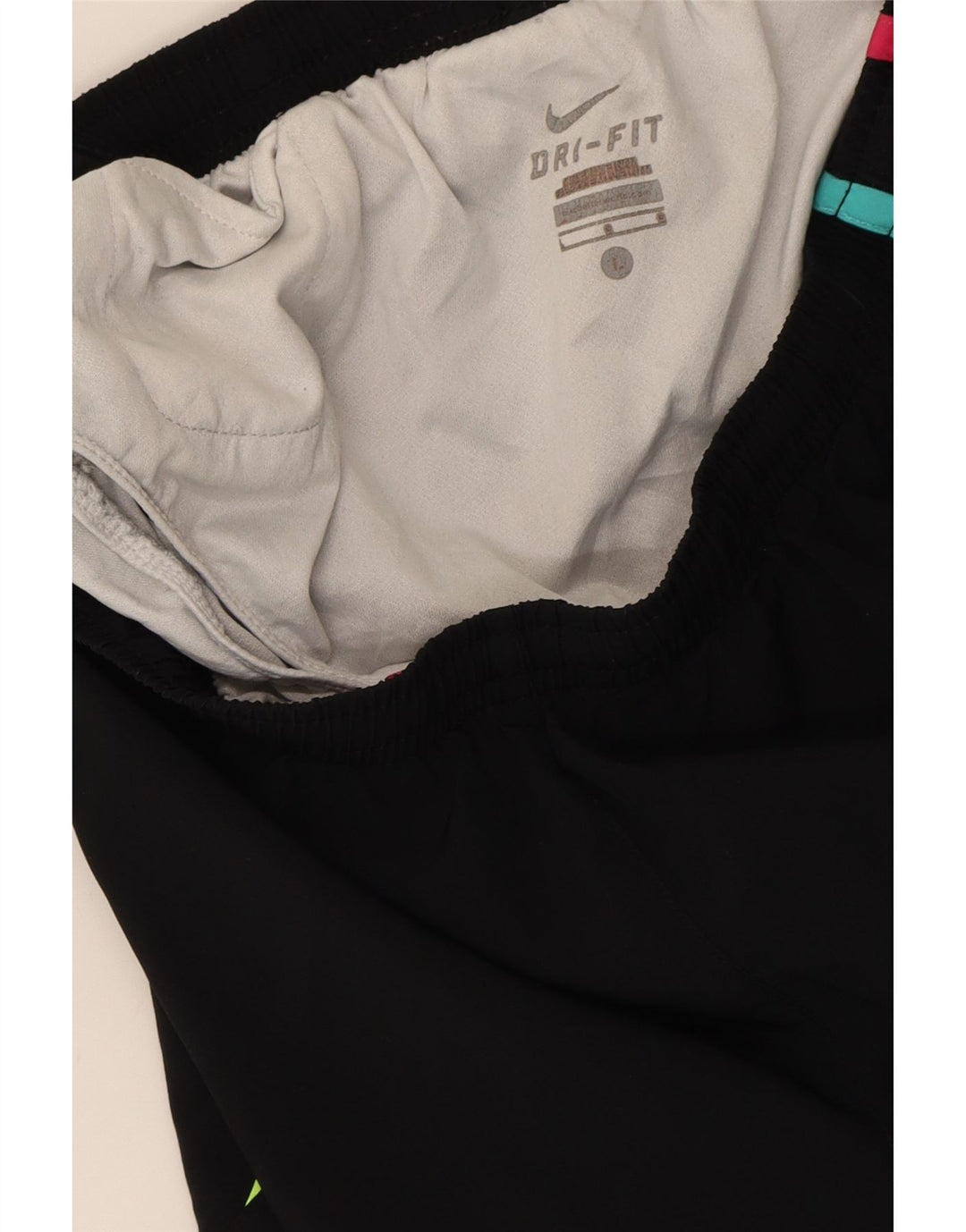 NIKE Womens Dri Fit Sport Shorts UK 14 Large  Black Polyester Vintage Nike and Second-Hand Nike from Messina Hembry 