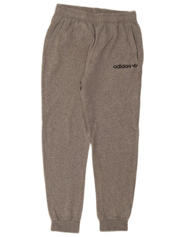 Adidas Drenge Træningsdragt Bukser Joggers 13-14 År Grå Bomuld
