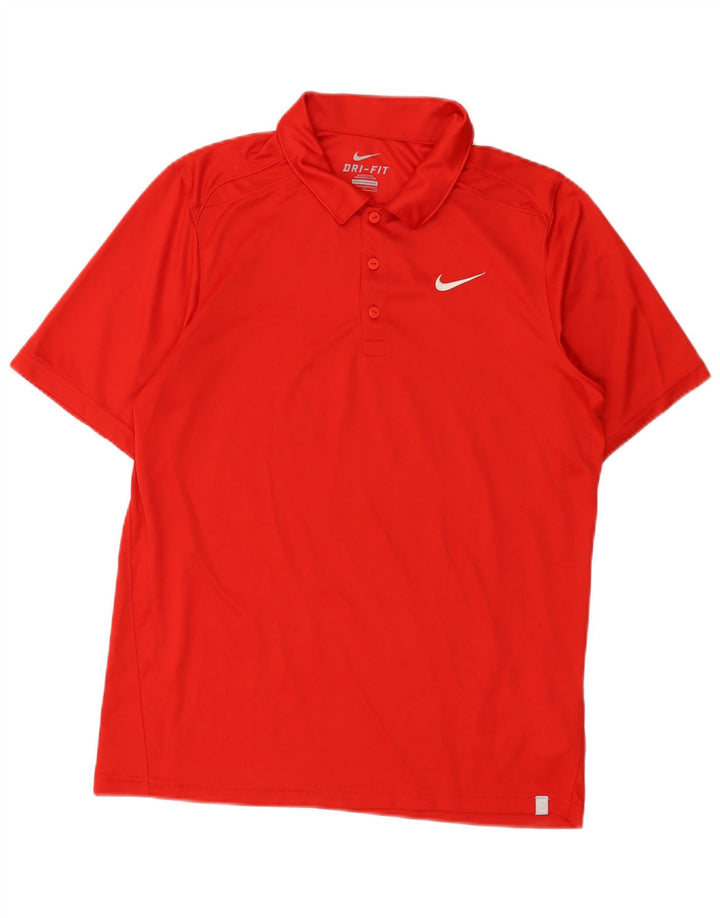 Nike Dri Fit poloshirt til mænd, lille rød polyester
