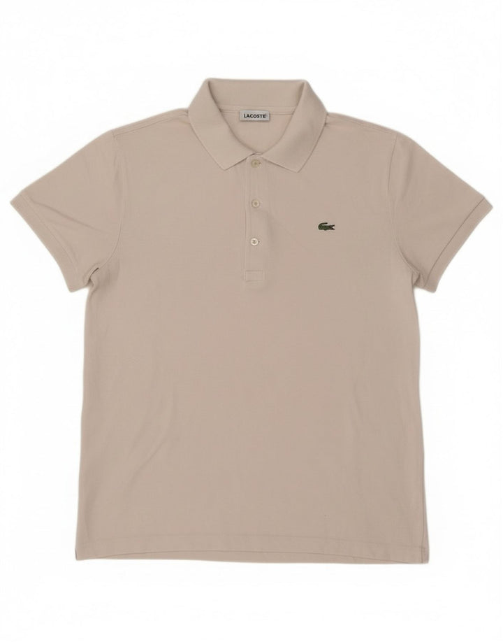 Lacoste herre poloskjorte str. 4 Medium hvid bomuld
