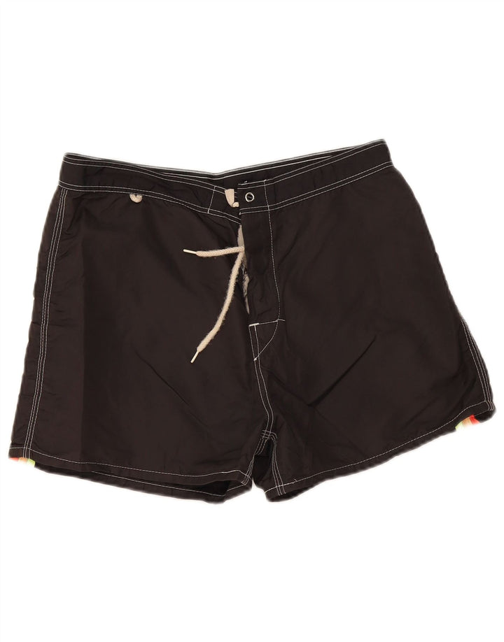 Sundek Herre badeshorts Medium Sort Stribet Nylon