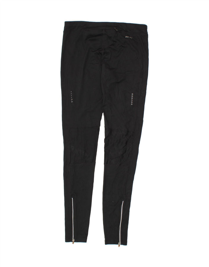 NIKE Womens Dri Fit Leggings UK 12 Medium  Black Polyester Vintage Nike and Second-Hand Nike from Messina Hembry 