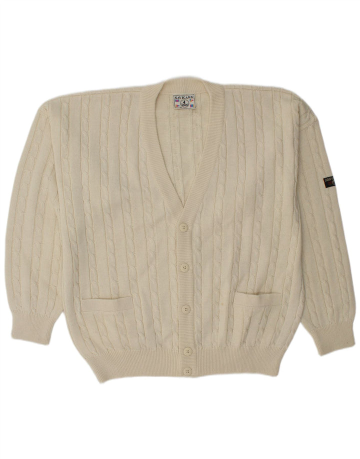 Navigare Herre Cardigan Sweater XL Off White