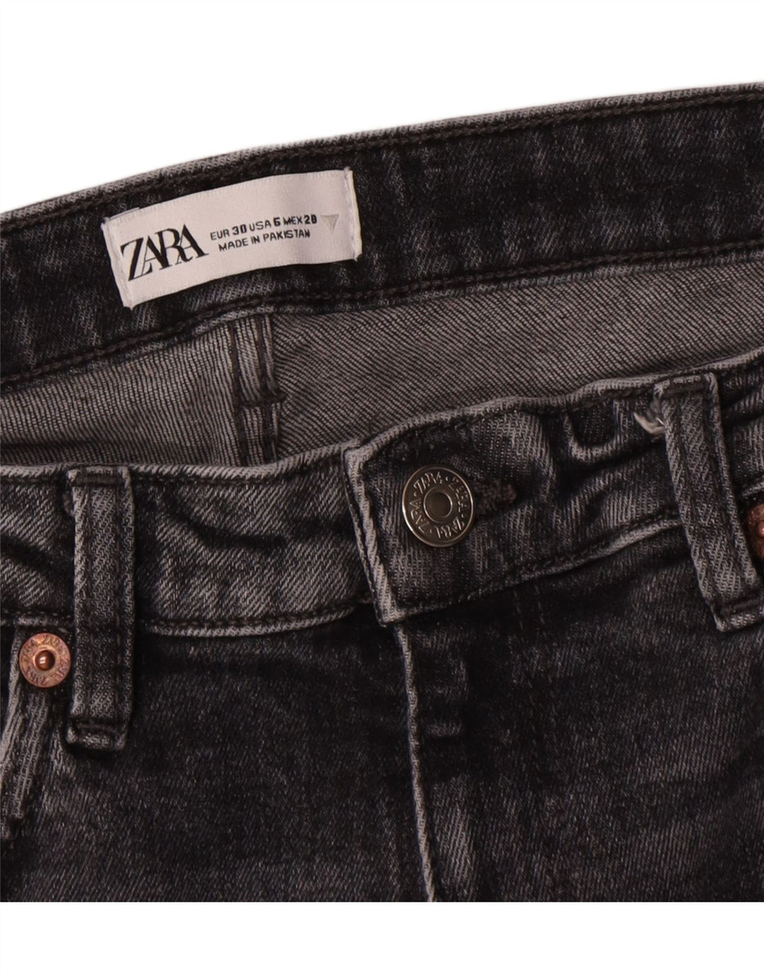 Zara Dame Bootcut Jeans EU 38 Small W28 L26 Grå