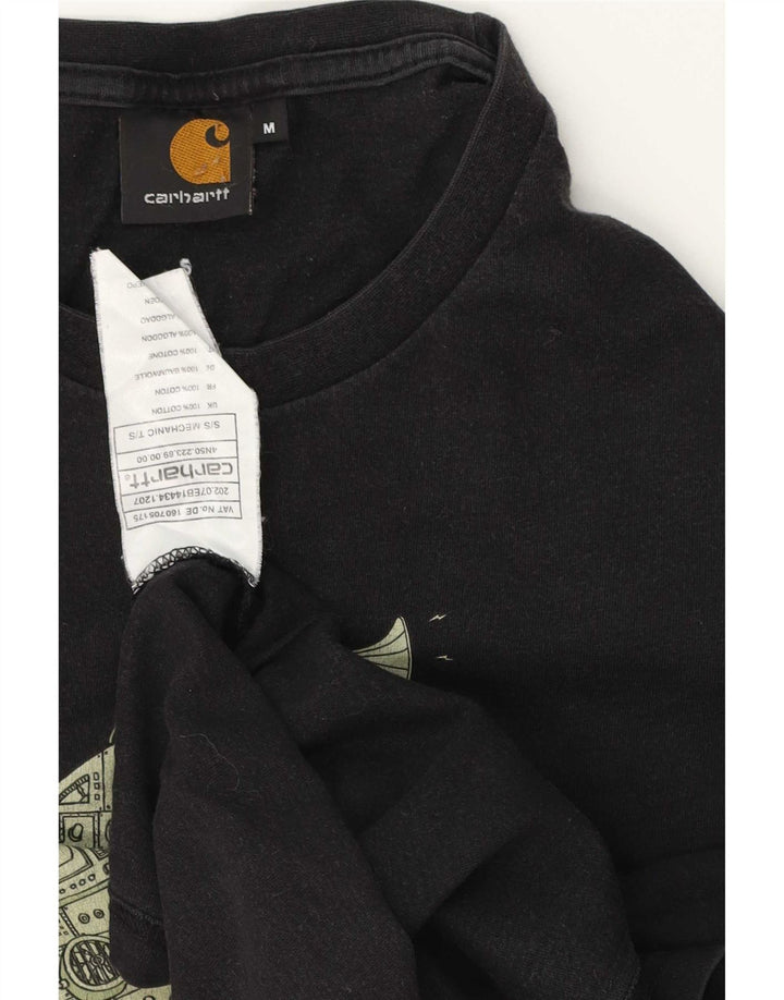 Carhartt Herre grafisk T-shirt Top Medium Sort Bomuld