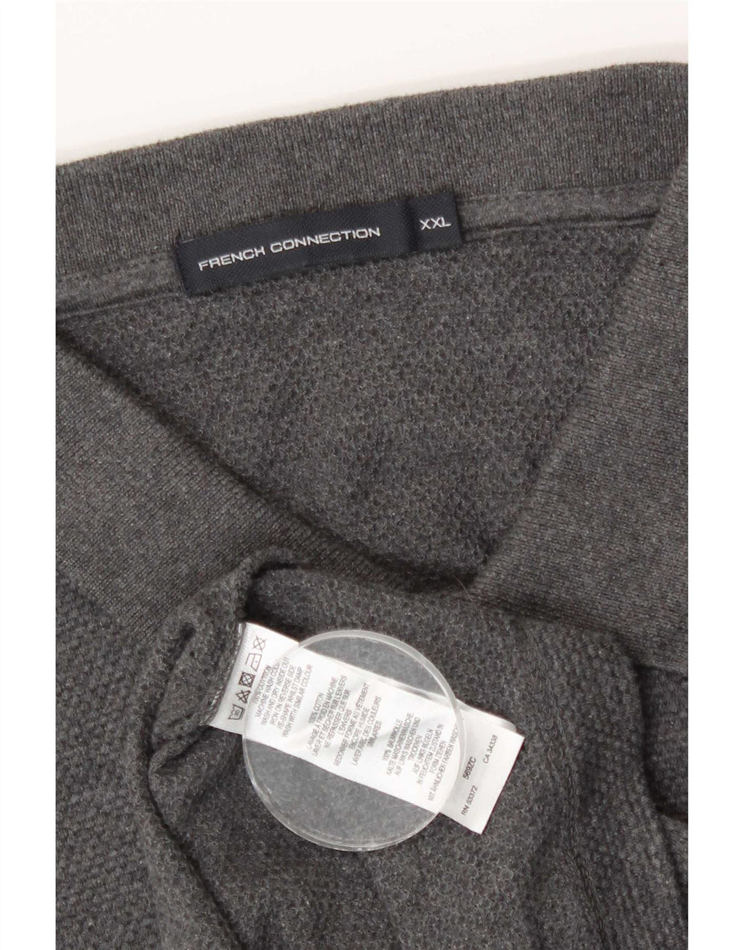French Connection Polo Shirt til mænd 2XL Grå Bomuld