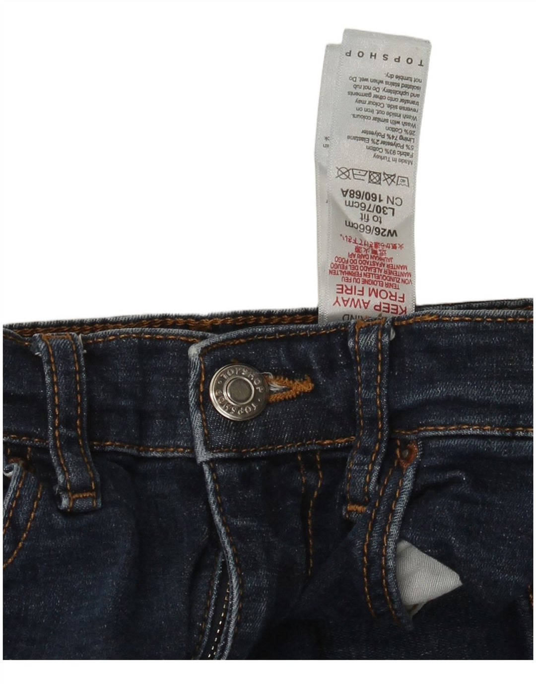 Topshop Dame Flared Jeans W26 L29 Blå Bomuld