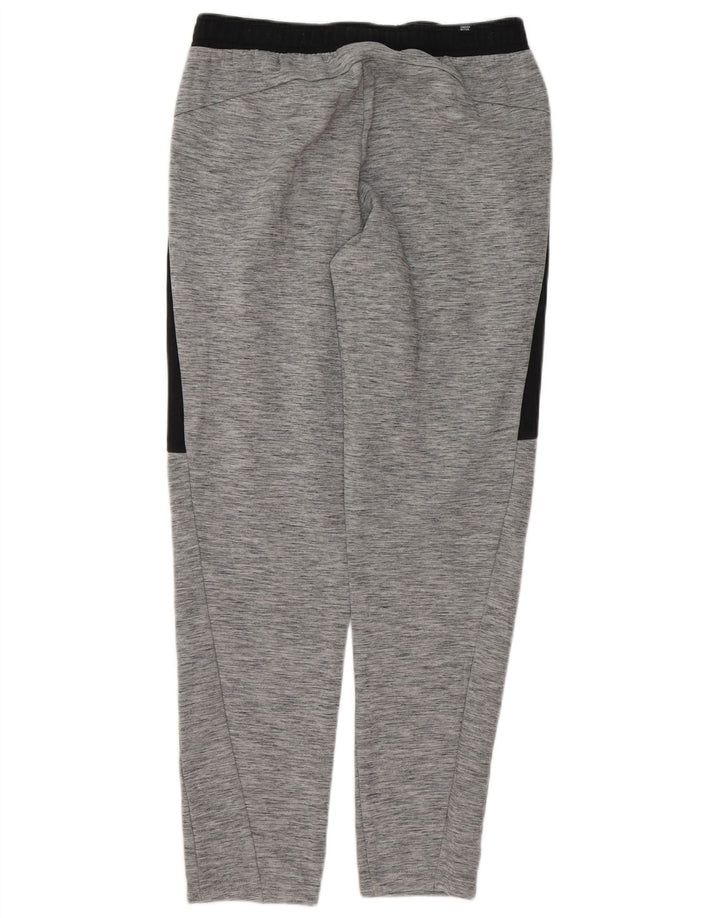 PUMA Mens Tracksuit Trousers Medium Grey Colourblock Cotton