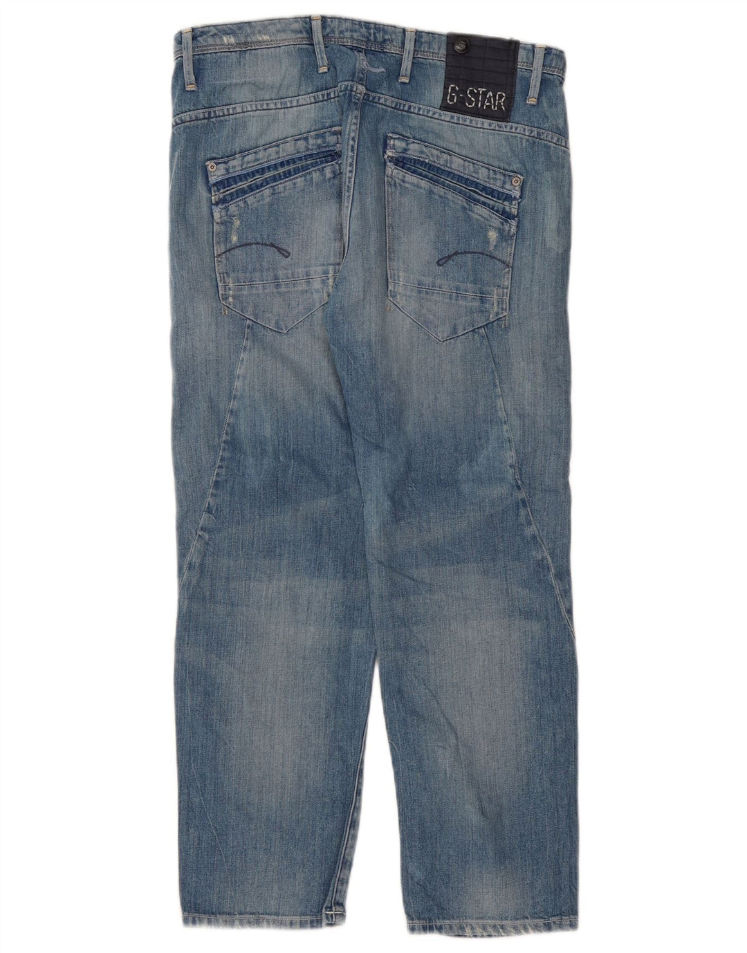 G-Star Dame Distressed Straight Jeans W27 L27 Blå Bomuld