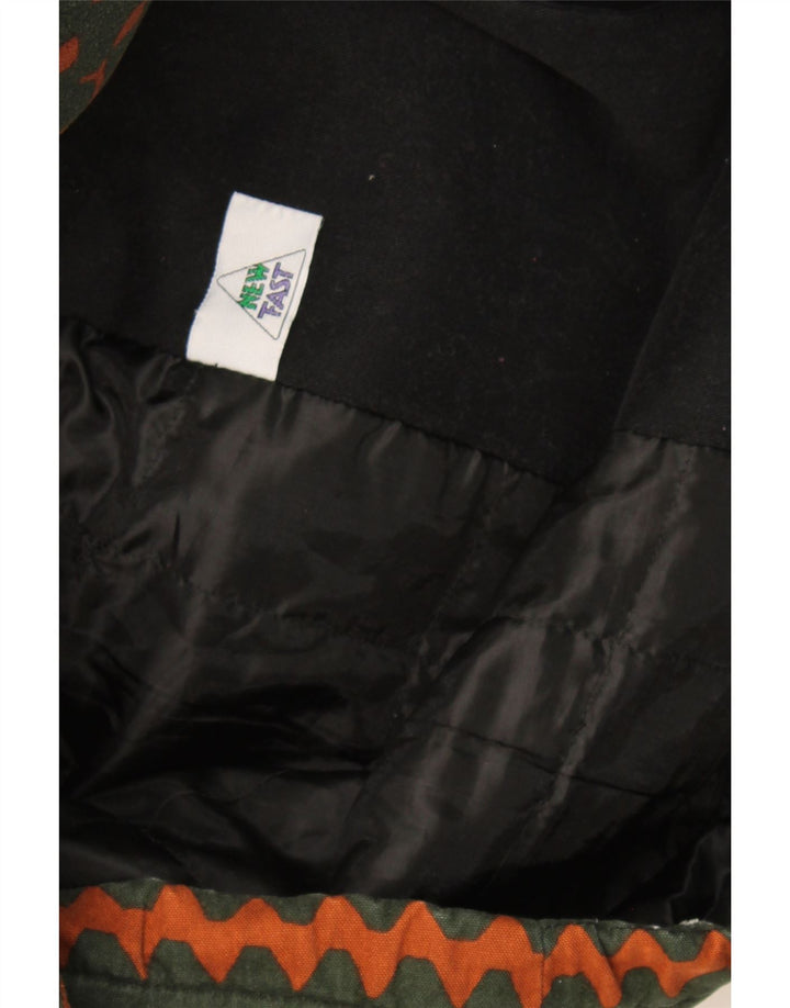 Ny hurtig dameoverfrakke UK 16 Large Black Fair Isle