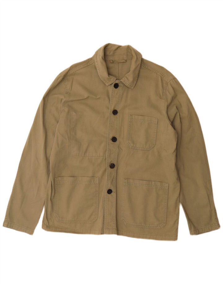 Reiss Herre Overshirt Shirt Medium Khaki Bomuld