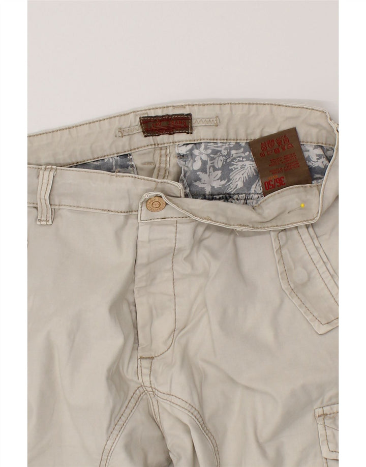 VINTAGE Womens Straight Cargo Trousers W36 L30  Grey Cotton Vintage Vintage and Second-Hand Vintage from Messina Hembry 