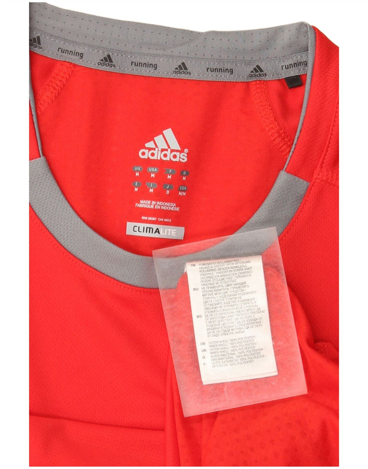 ADIDAS Herre Climalite Top Langærmet Medium Rød Polyester