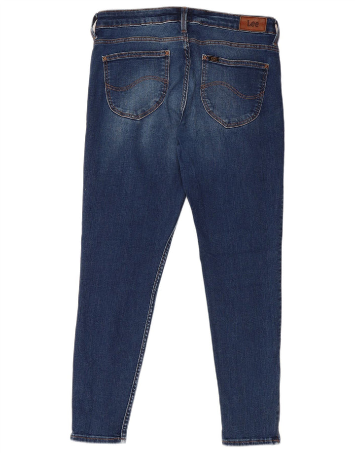 LEE Scarlett Cropped Jeans til kvinder W30 L25 blå bomuld