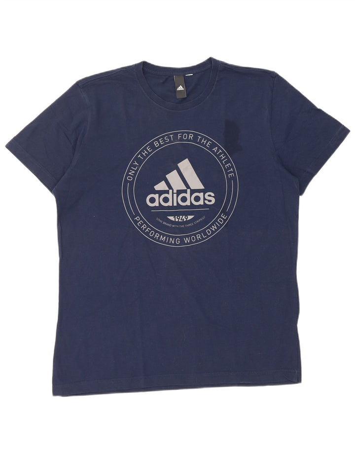 Adidas Grafisk T-shirt top til mænd, stor marineblå