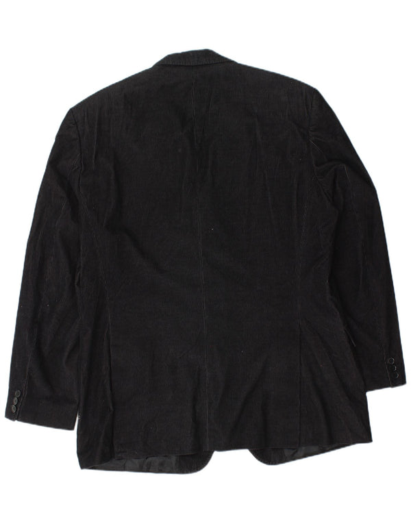 Hugo Boss Herre 2-knaps Corduroy Blazer-jakke EU 54 2XL Sort Bomuld