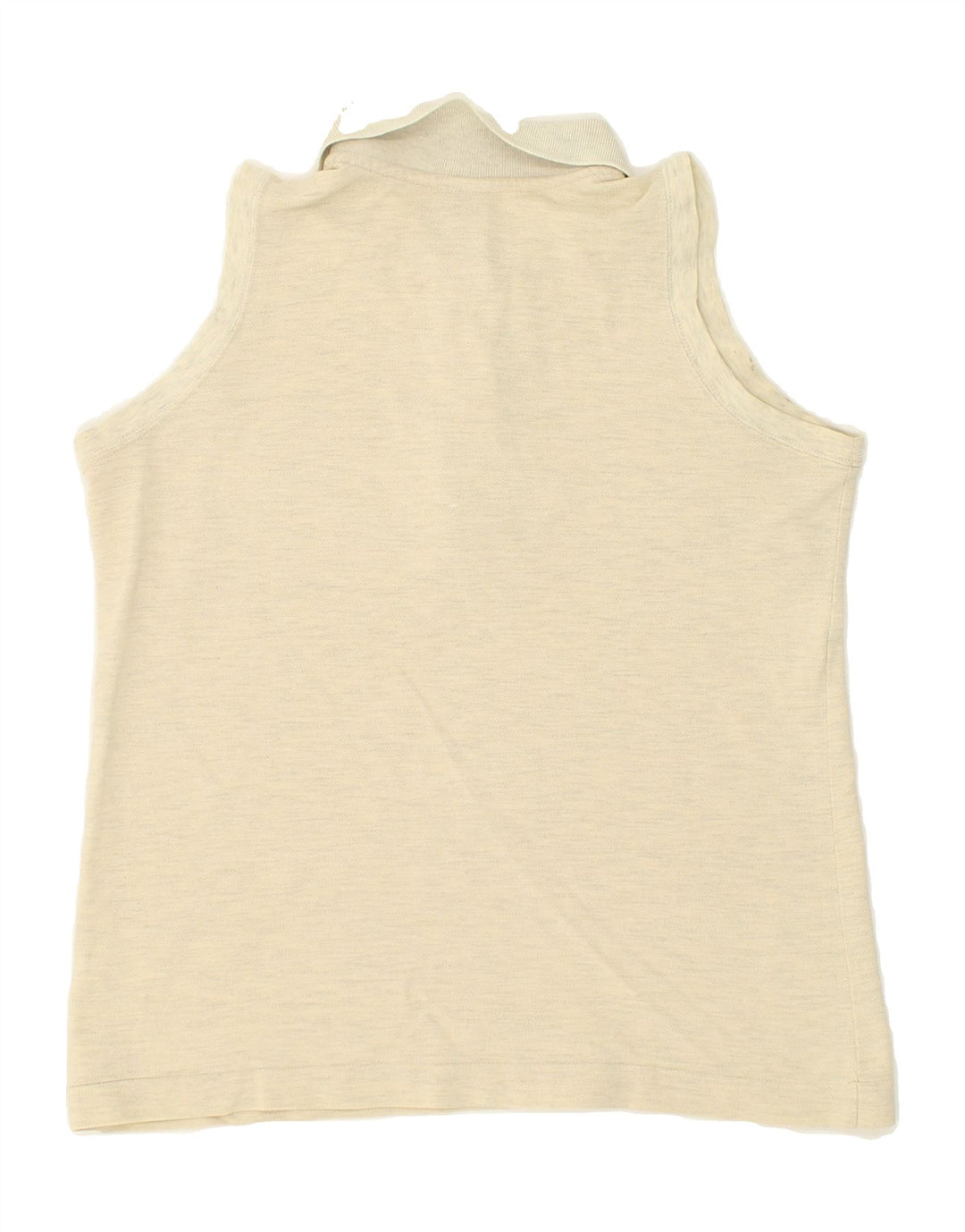 LOTTO Womens Sleeveless Polo Shirt UK 12 Medium Beige Polyester Vintage Lotto and Second-Hand Lotto from Messina Hembry 