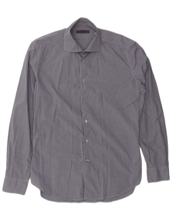 SIVIGLIA Herreskjorte str. 40 15 3/4 Medium Marineblå Gingham