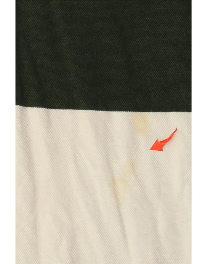 Massimo Dutti Herre poloshirt Stor grøn stribet bomuld