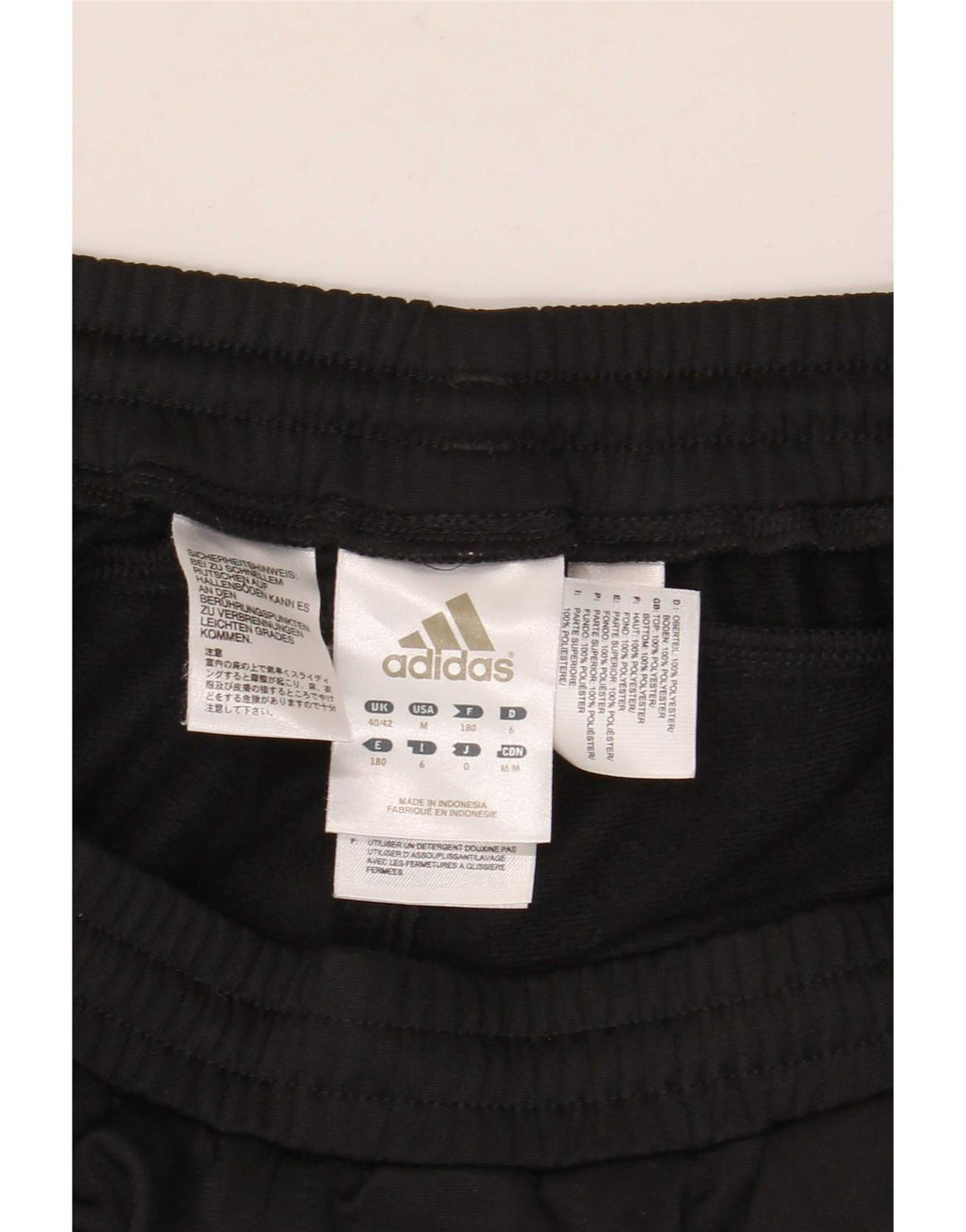 Adidas Træningsdragtsbukser til mænd UK 40/42 Medium Sort Colourblock Polyester