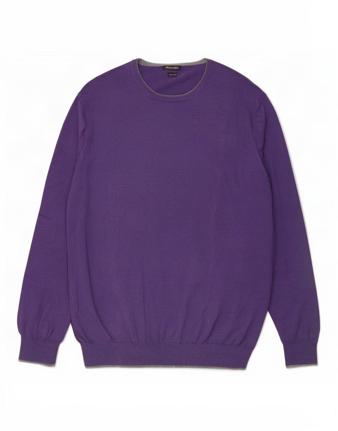 Massimo Dutti Herre sweater med rund hals XL Lilla bomuld