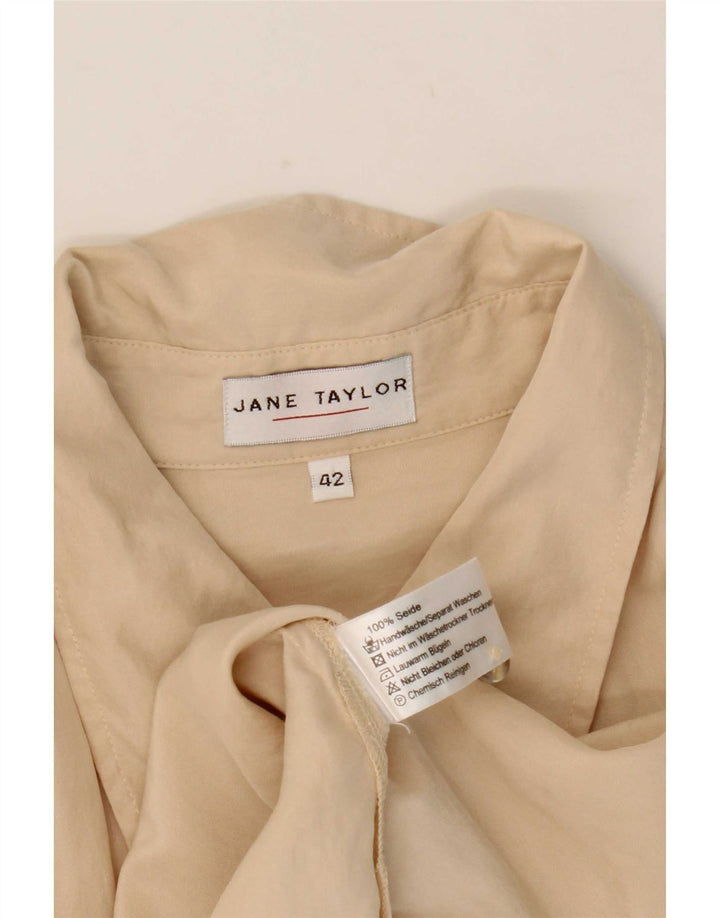 Vintage dameskjorte bluse IT 48 XL Beige Silke