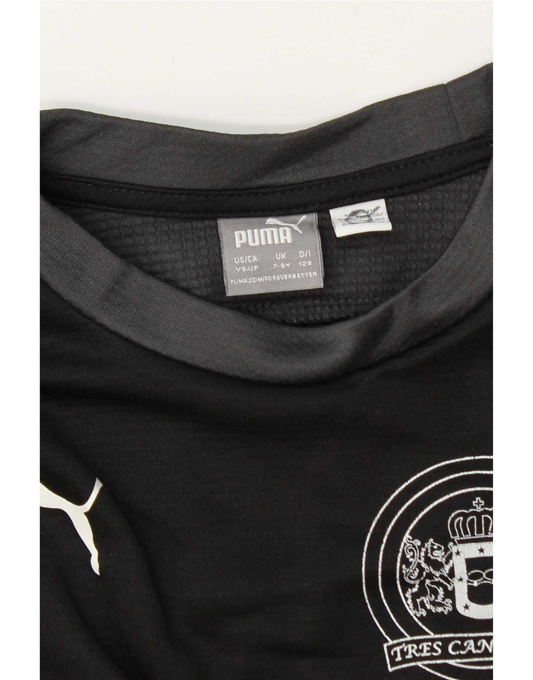 Puma Boys Grafisk Top Langærmet 7-8 år Sort Colourblock