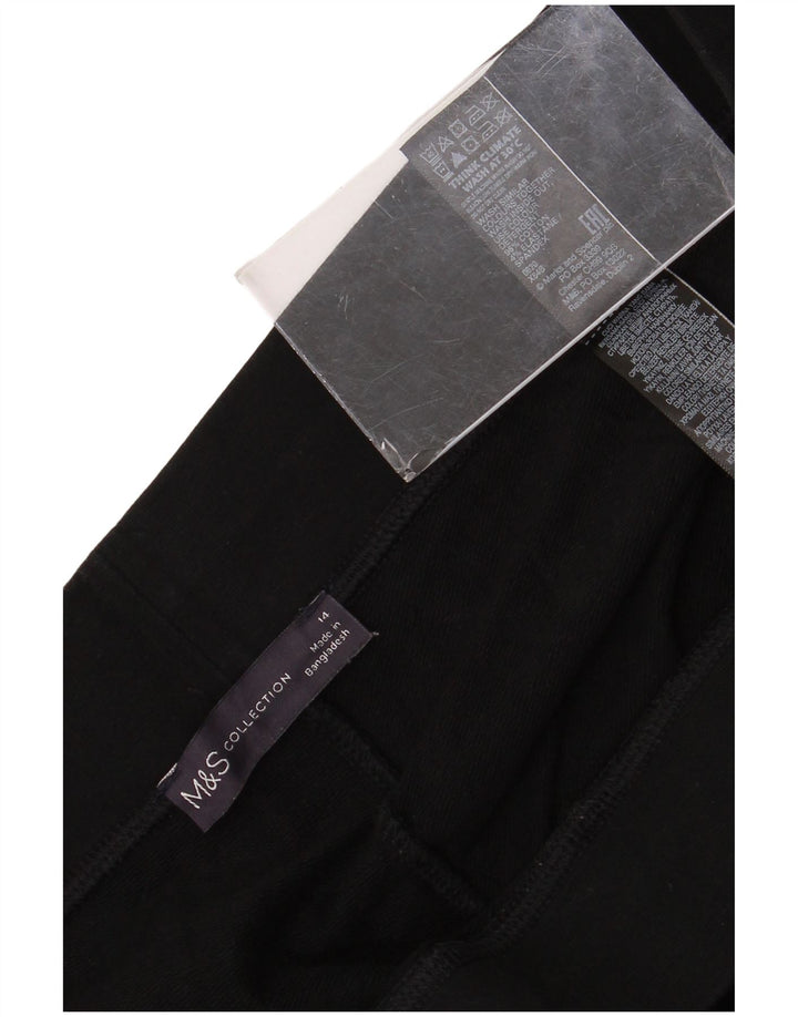 Marks & Spencer Womens Leggings UK 14 Large Black Bomuld