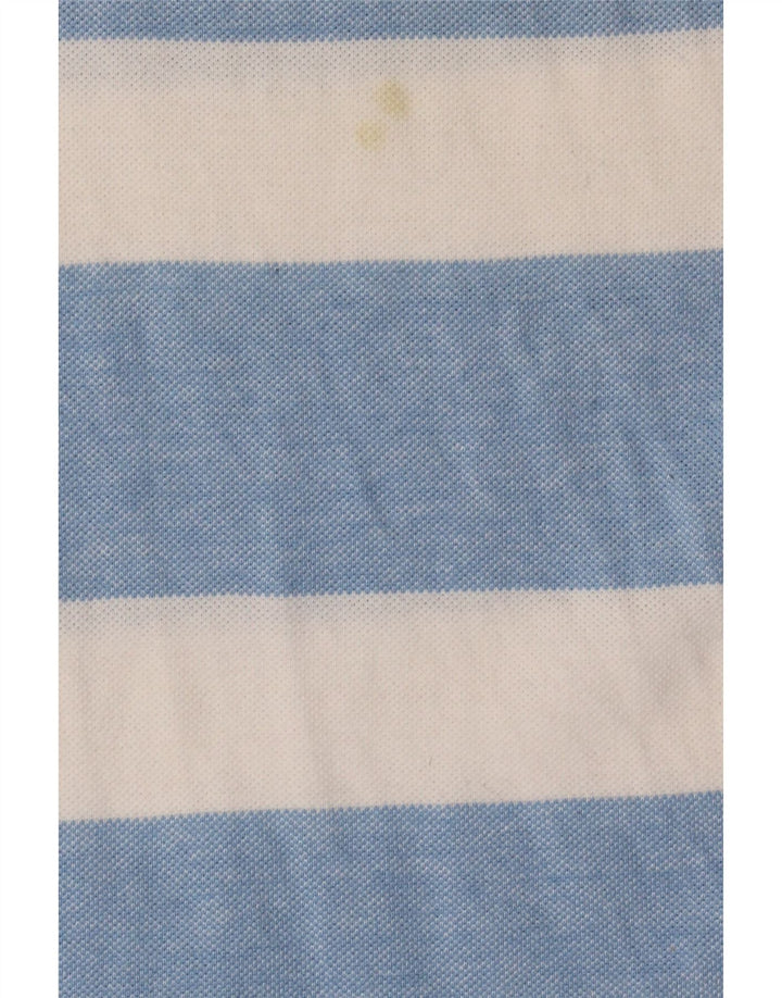 Besætningstøj Herre poloshirt Medium blå stribet bomuld